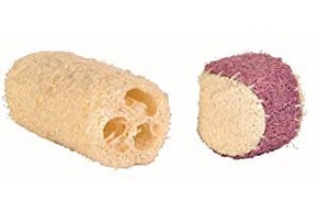 2 jouets en luffa pour chien