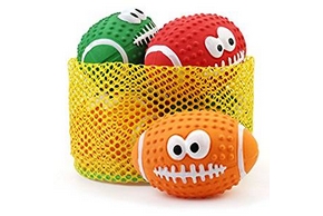 3 ballons sonores en forme de rugby