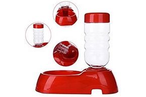 Distributeur d eau rouge pour chien