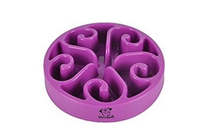 Gamelle anti glouton violette pour chien