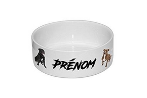 Gamelle en ceramique blanche pour chien