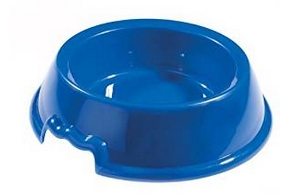 Gamelle en plastique bleu pour chien
