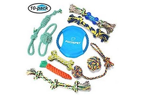Panel de jouets en corde pour chien